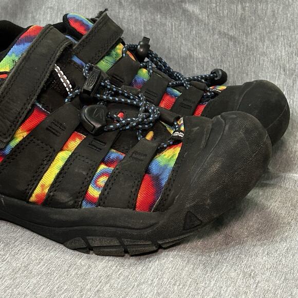 Keen Kids Size 3 Unisex Newport Black tie Dye Athletic water hiking Shoes - Picture 3 of 16